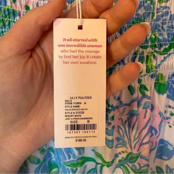 Lilly Pulitzer Kailua Smocked Maxi Dress NWT - Picture 8 of 9